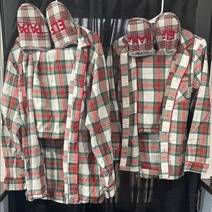 His and hers Wondershop Multicolor Plaid Sleepwear Sets